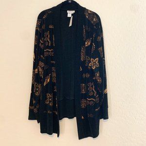 NWT Coldwater Creek Southwest Print Slinky Travel Knit Jacket